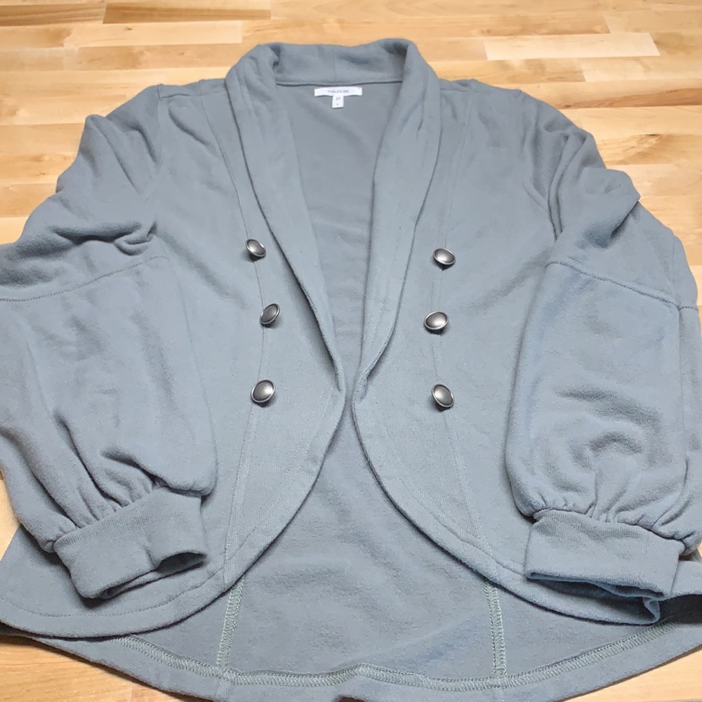 Maurices open front jacket - sage in color